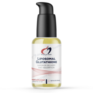 Liposomal Glutathione bottle on a white background