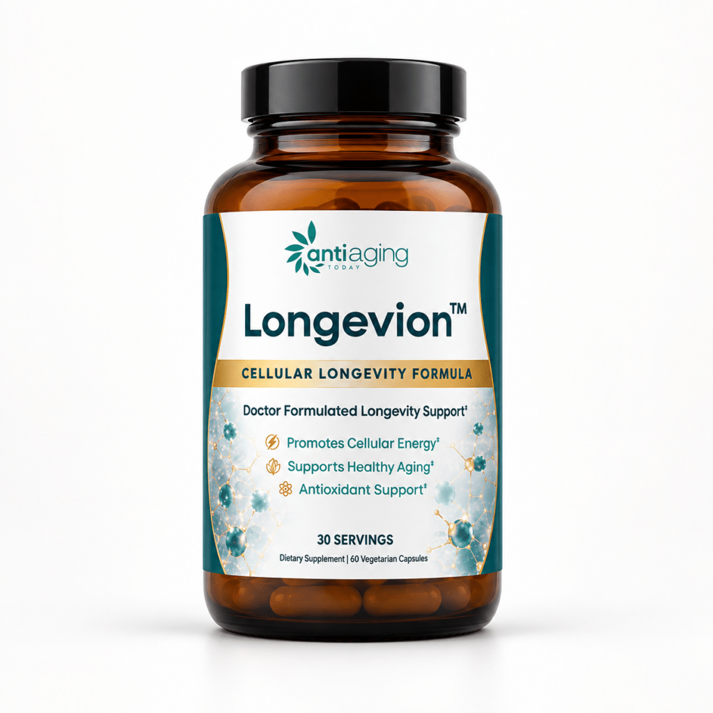 longevion bottle of longevity supplements